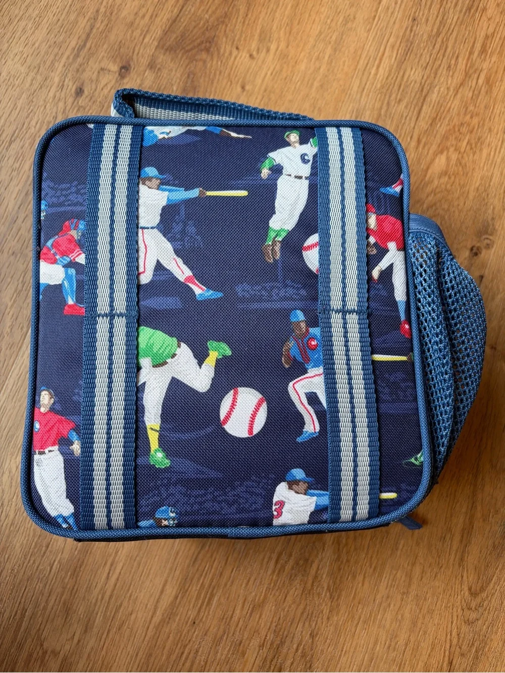 Pottery Barn Kids Mackenzie Classic Baseball Players Insulated Lunch Box Navy